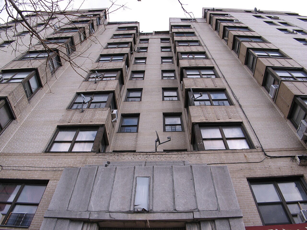 Prewar apartment houses along the Grand Concourse in the Bronx